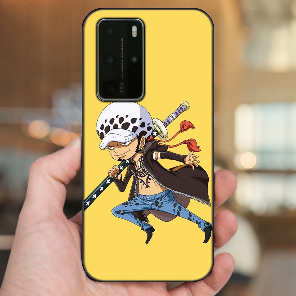 Ốp lưng Huawei P40 Pro viền đen in hình Law One Piece