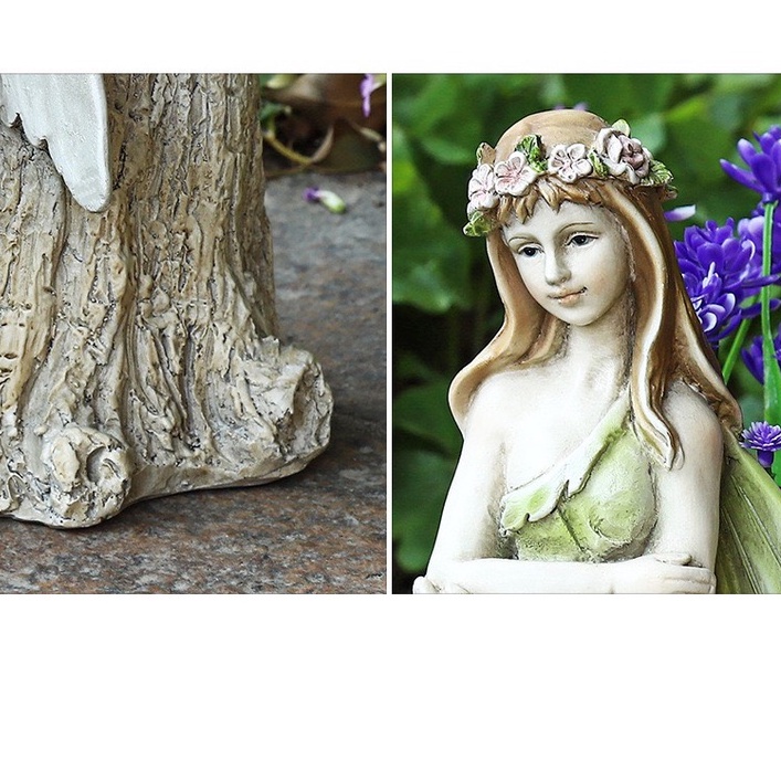 Chậu trồng cây để bàn hình tiên nữ, decor sân vườn