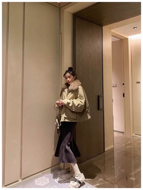 Áo khoác phao đũi lót lông mềm mịn đẹp nữ đại hàn hợp thời trang hàng quảng châu ✅sẵn hàng ✅