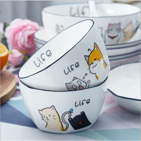 Bộ sưu tập bát đĩa họa tiết mèo LIFE
