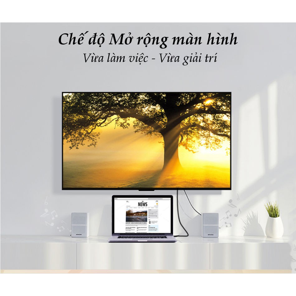 Cáp HDMI sang VGA UGREEN MM117 - Hàng phân phối chính hãng - Bảo hành 18 tháng