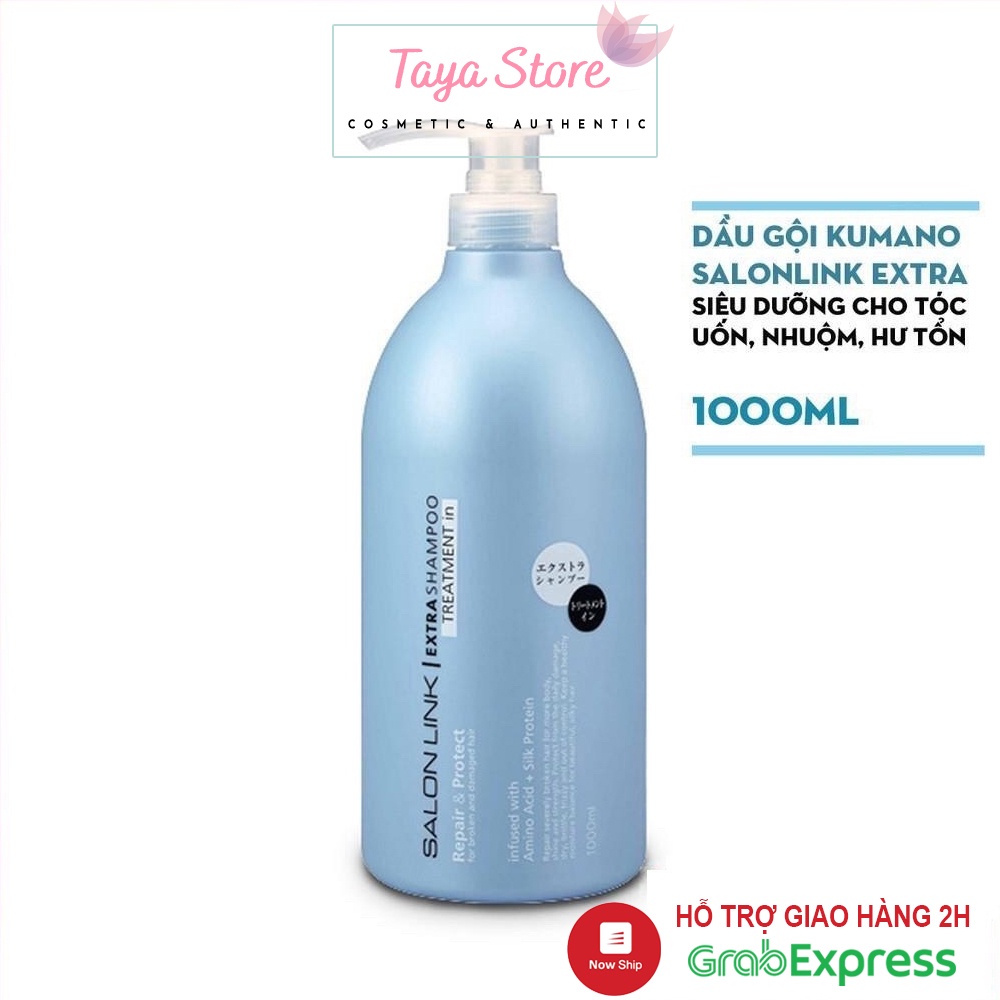 Dầu gội xả Salon Link Extra Nhật Bản 1000ml dầu gội dành cho tóc gãy rụng, xơ rối, tóc tổn thương do uốn nhuộm