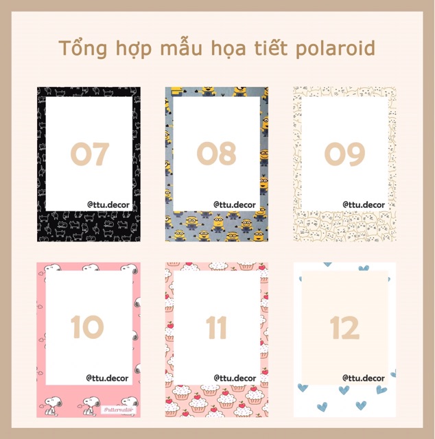 IN ẢNH 6x9 POLAROID HOẠ TIẾT theo yêu cầu - ttu.decor