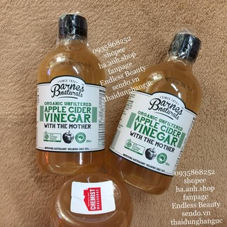 Giấm táo Apple Barnes Naturals 100% Úc date 11/2021