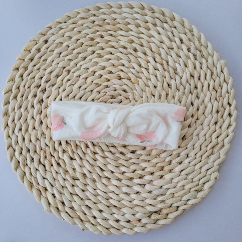 Turban nơ chất cotton co giãn 4c,họa tiết xin xắn cho bé