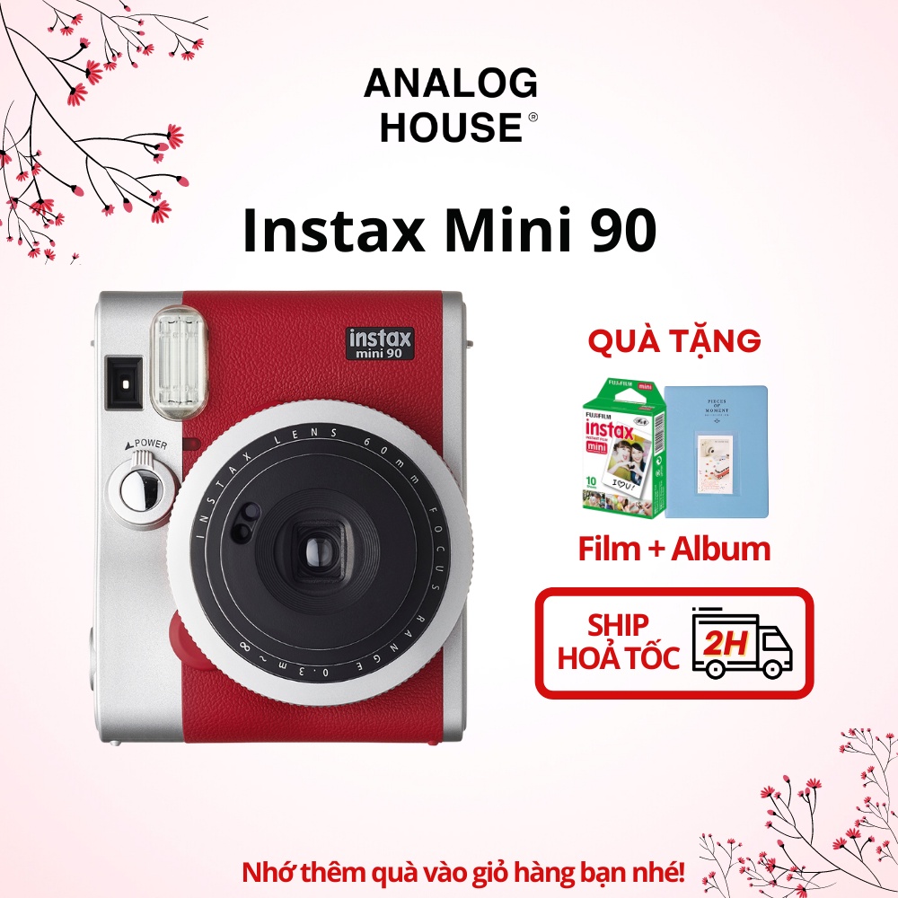 Instax Mini 90 - Máy chụp ảnh lấy liền Instax Mini Neo 90 Classic - Chính hãng - BH 12 tháng - Tặng kèm 10 film