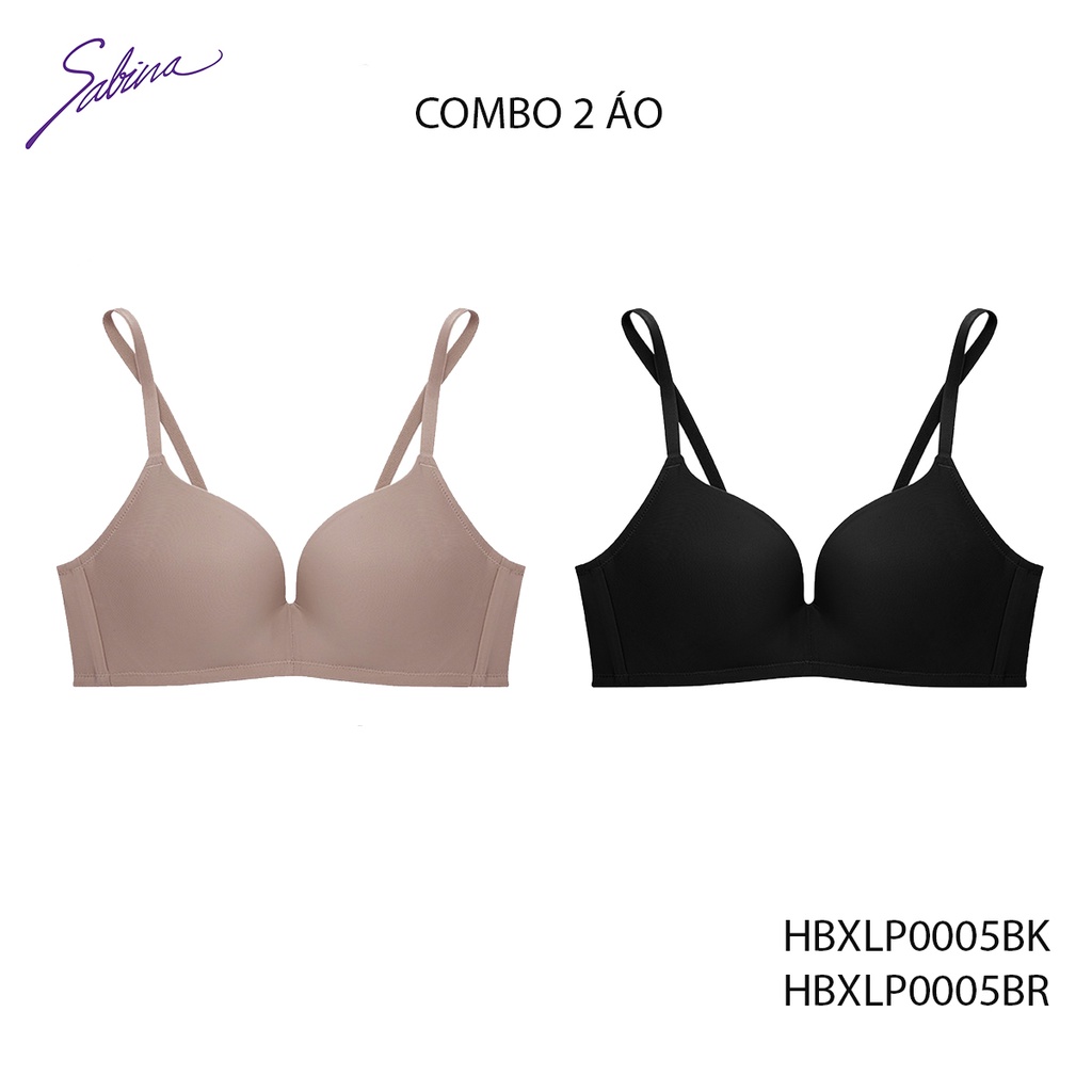 Combo 2 Áo Lót Không Gọng Mút Dày Siêu Nâng Ngực Màu Trơn Habpy Lady By Sabina HBXLP0005