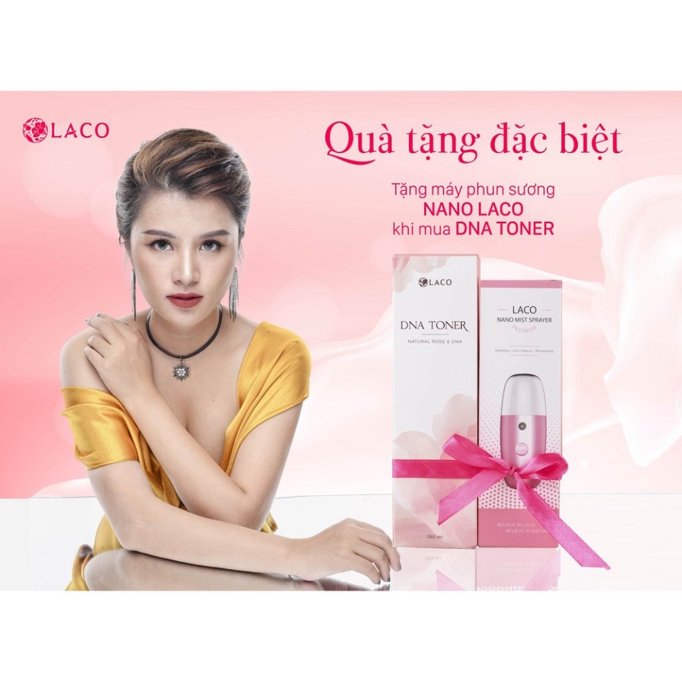 Siêu phẩm dịu nhé  Toner Dưỡng Da Laco dưỡng ẩm, cân bằng dộ ẩm cho da  - Tặng máy nano /DNA Toner –