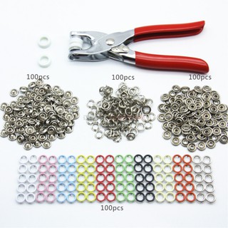 Nút bấm kim loại 9.5mm 10 màu dùng trong may vá