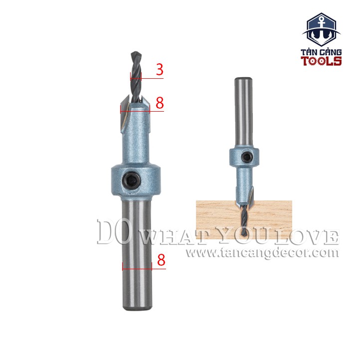 Mũi Khoan Mồi Âm Vít Tideway 3 x 8 mm