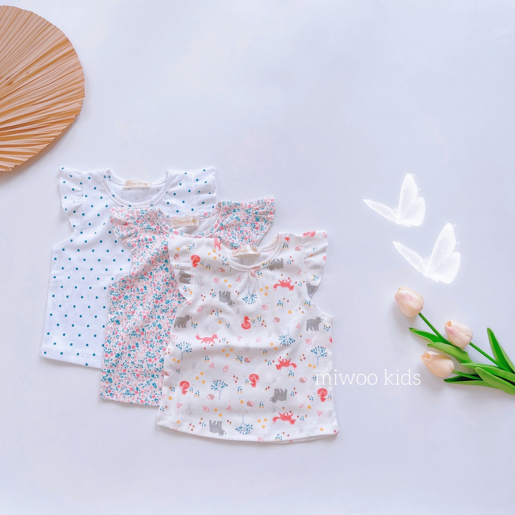 Đồ Bộ Cho Bé Gái Tay Ngắn Cánh Tiên Bozip Thun Cotton Mềm Từ 1 - 4 Tuổi MINTSCLOSET Mint's Closet - DB8011