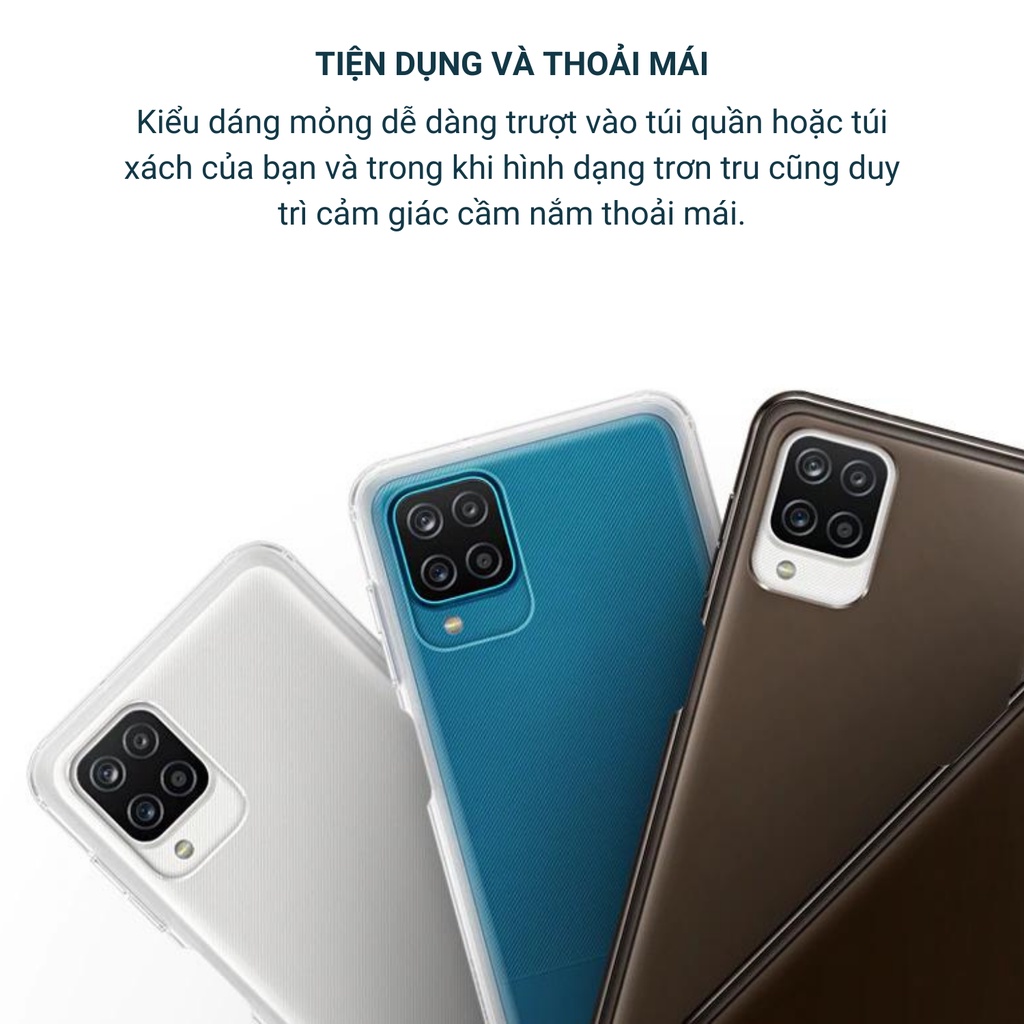 Ốp lưng trong suốt Soft Clear Cover cho Galaxy A12