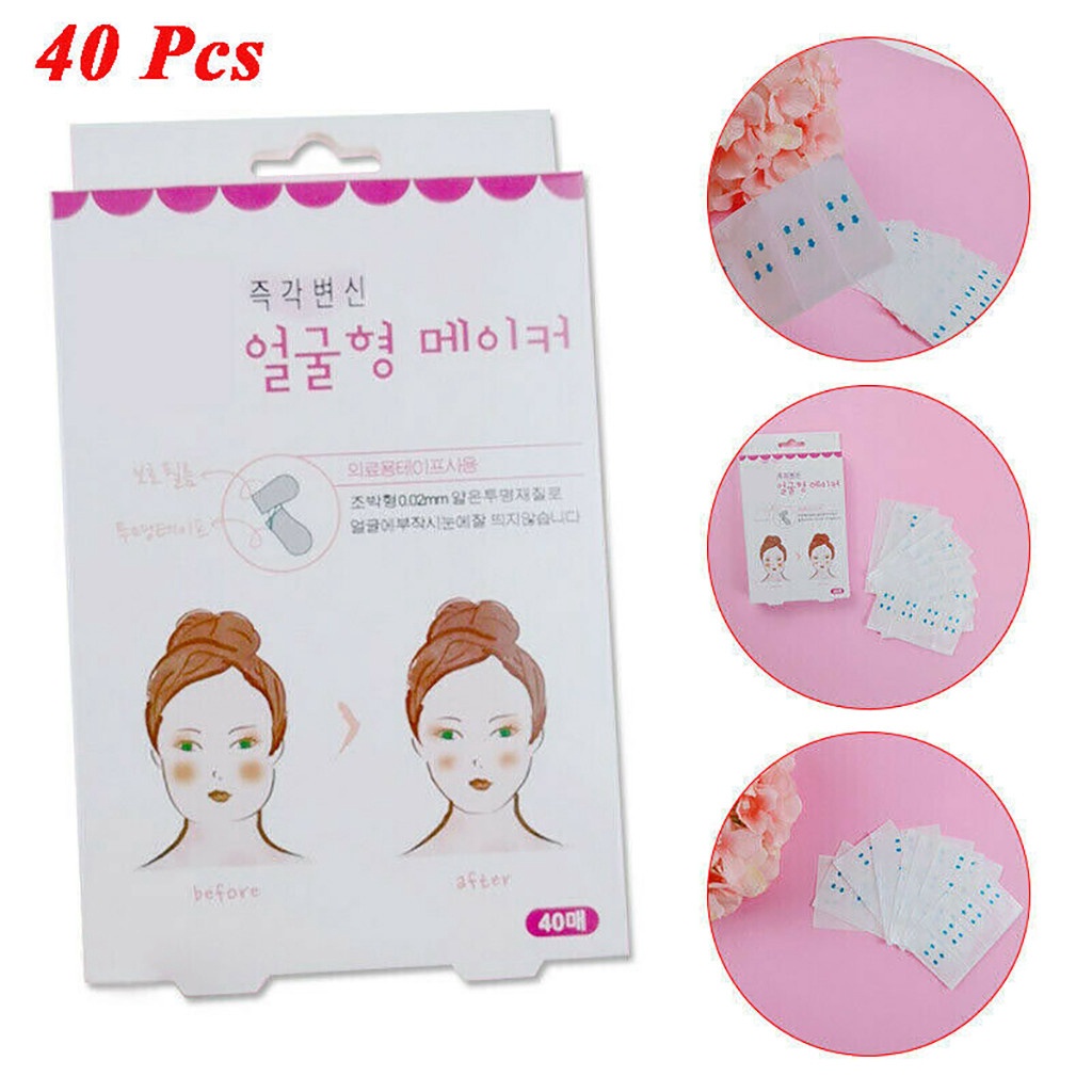 [Hàng mới về] Set 40 Miếng Dán Nâng Cơ Mặt Tạo Cằm Chữ V