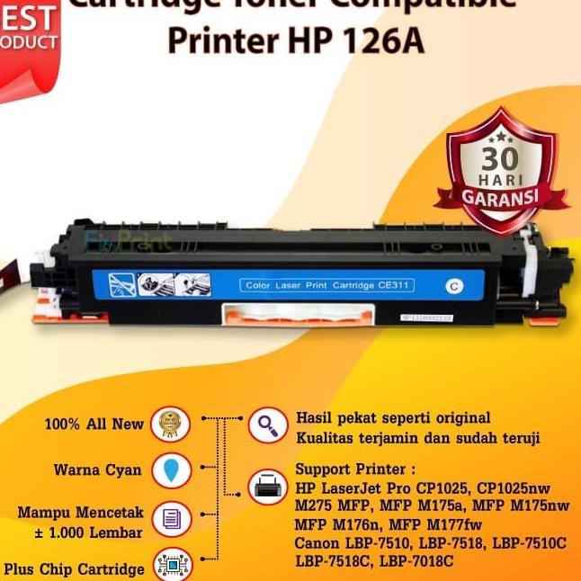 Hộp Mực Xanh Dương Tương Thích Với Hp Ce310A 126a Hp Cp1025 Cp1025Nw M175Nw