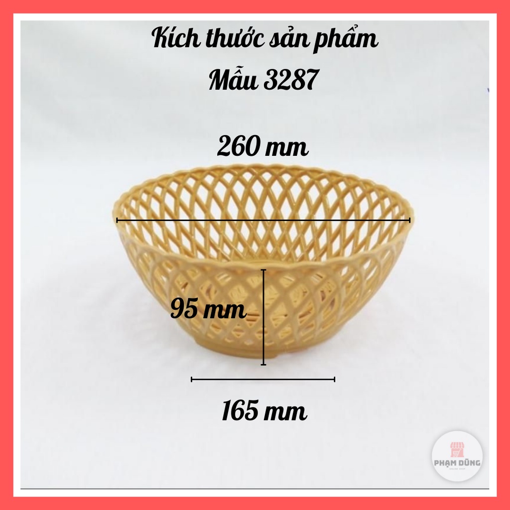 Rổ tròn nhựa giả mây VN , rổ đựng hành tỏi rau tiện lợi