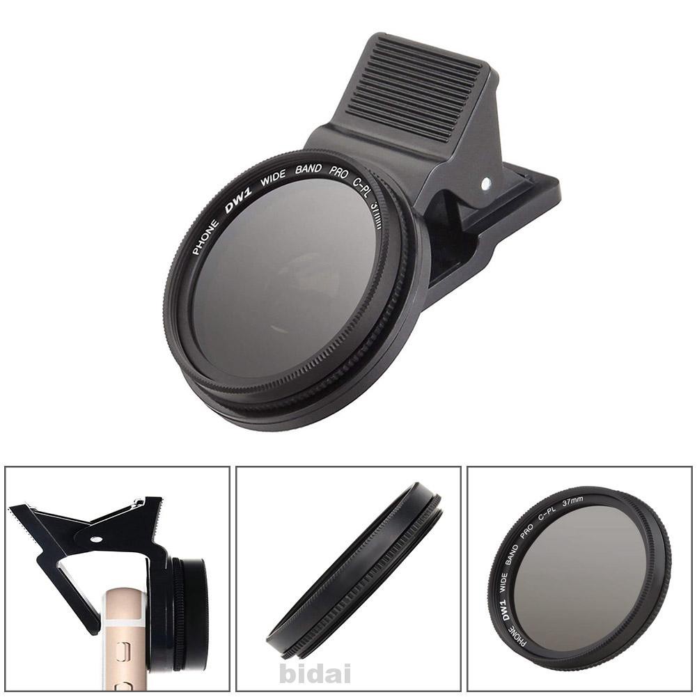 37MM Universal Portable External Clip On Photography Circular Polarizer CPL Filter Phone Camera Lens
