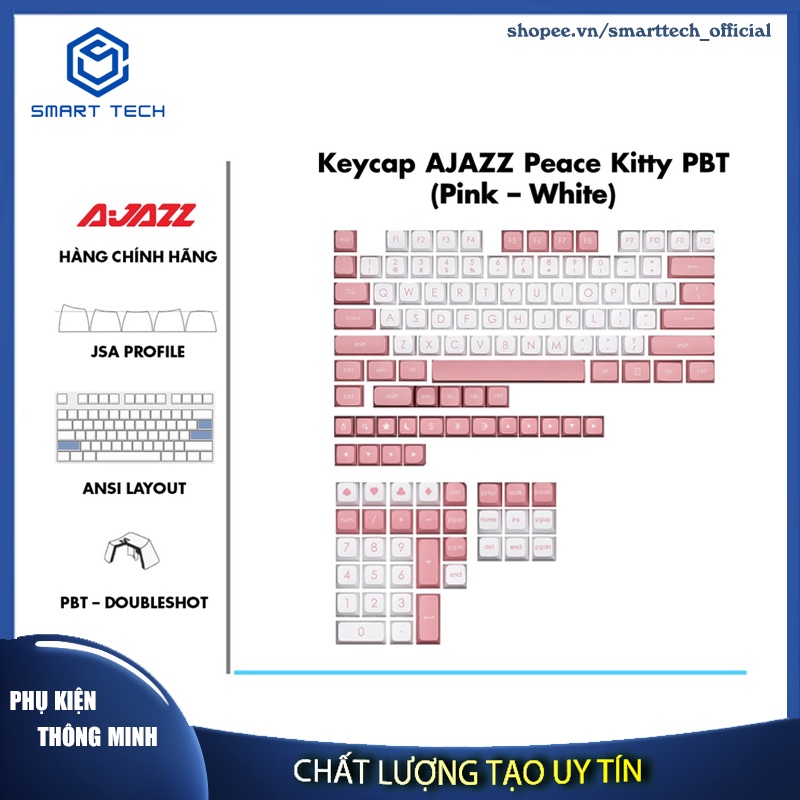 Bộ Keycap AJAZZ Peace Kitty 129 phím