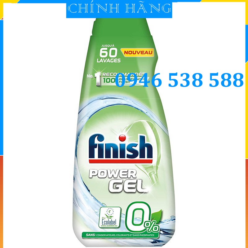  Gel rửa bát Finish Eco 0% 900ml