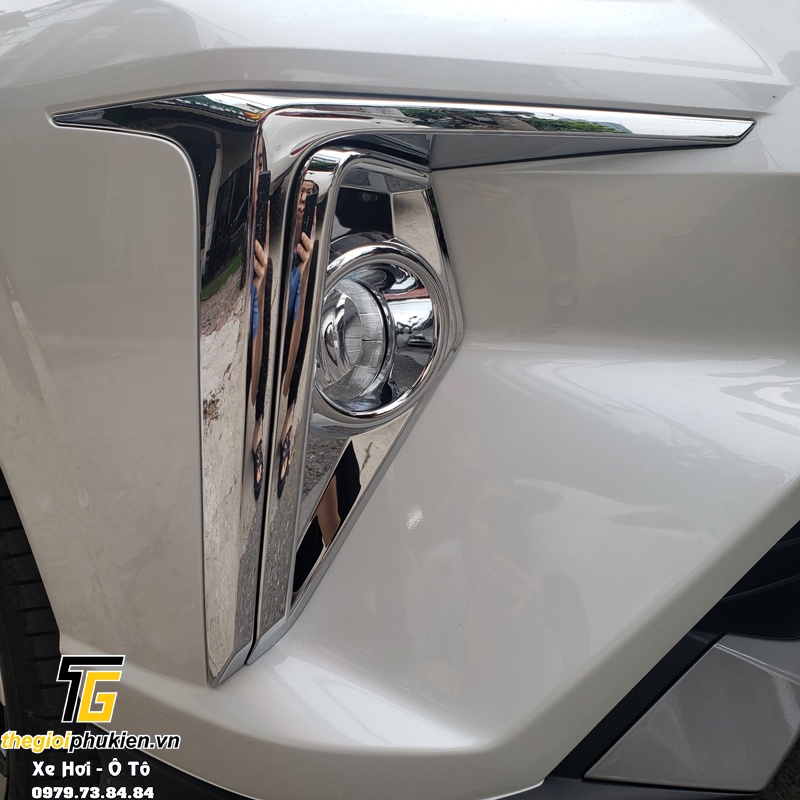 Bộ ốp trang trí đèn gầm trước, sau đèn sương mù Toyota Veloz mạ Crom