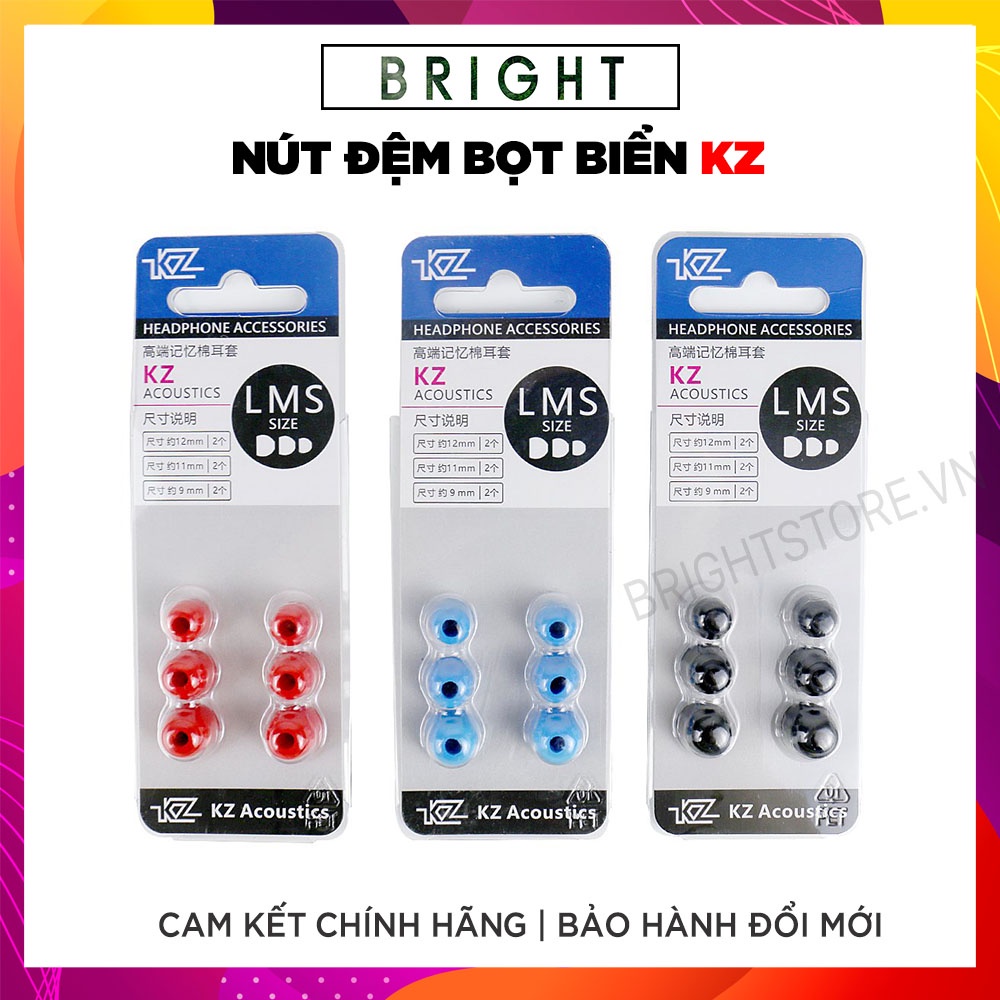 Bộ 3 Cặp Đệm Tai Nghe Bọt Biển Chính Hãng KZ