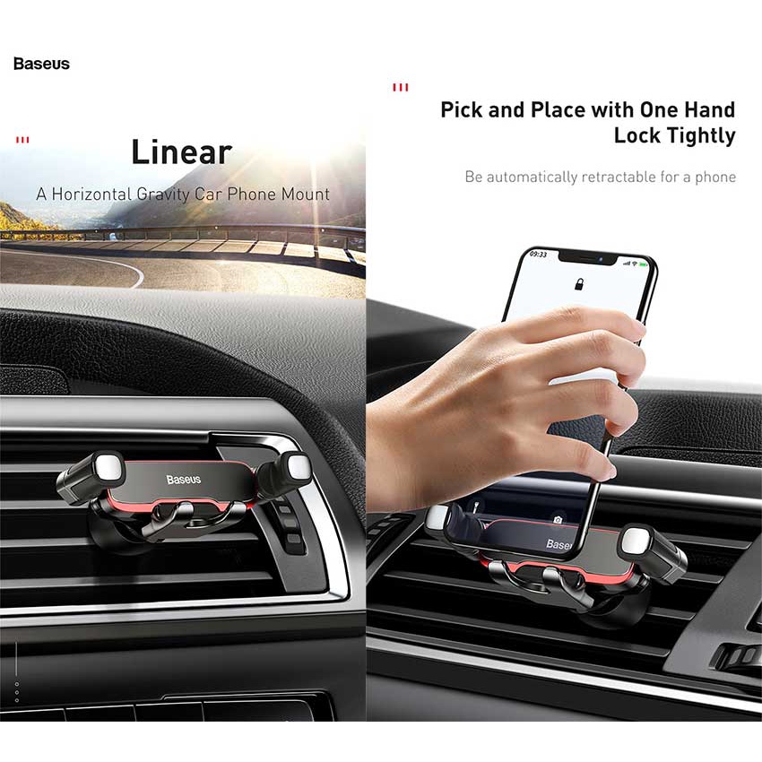 Giá Đỡ Baseus Hỗ Trợ Cho Điện Thoại 4.7-6.5 Inch Gắn Lỗ Thông Hơi Xe Hơi