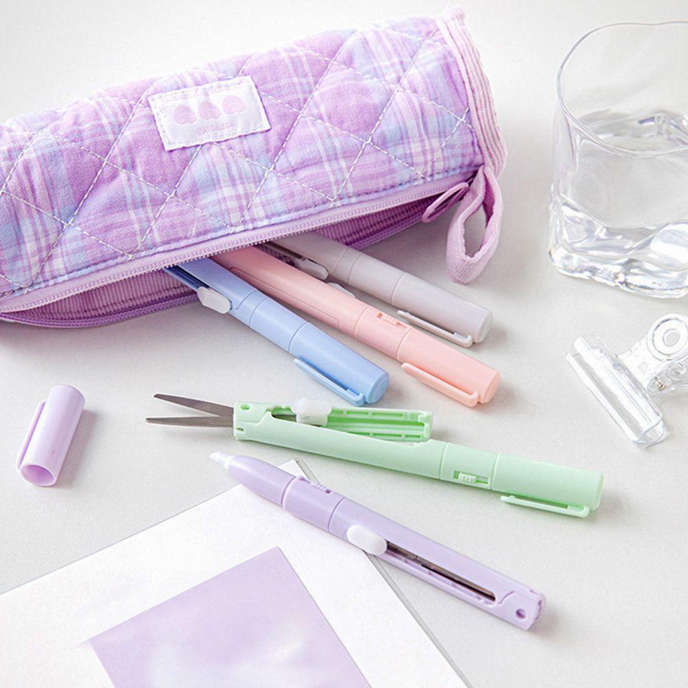 LAYOR1 Set 2 Kéo Cắt Giấy Hình Cây Bút Sáng Tạo