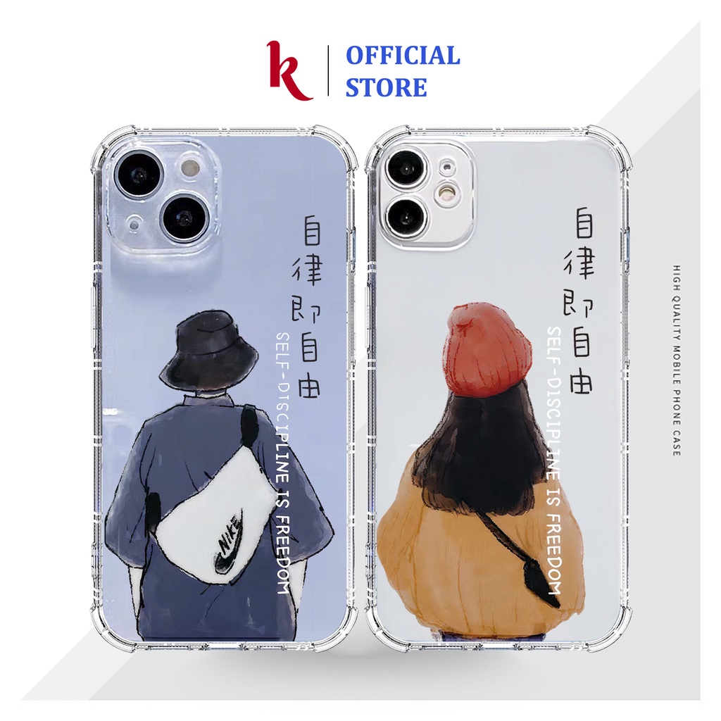 Ốp lưng iphone đôi Thời Trang chống sốc trong suốt case 14plus 14 pro max 13 12 promax 11 mini 6 6s 7 8 plus x xr xs Se