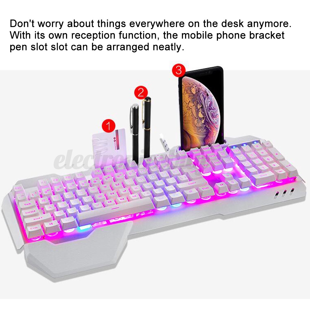 COMBO CHƠI GAME MÁY TÍNH Bộ Bàn Phím Gaming K618 Và Chuột V6 Led RGB 10 Chế Độ Cực Đẹp