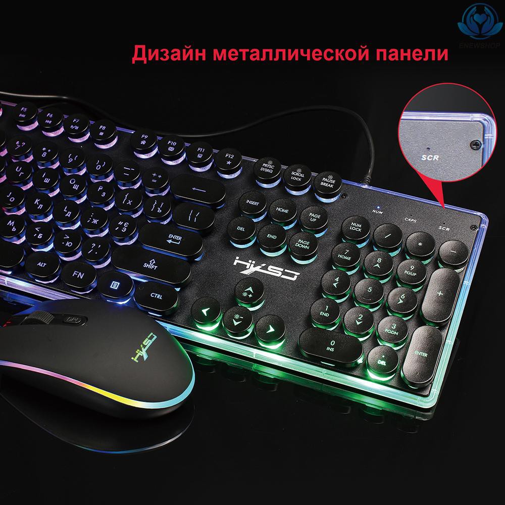 Bộ Bàn Phím + Chuột Gaming Hxsj V300 Có Dây + Đèn Nền 1600dpi