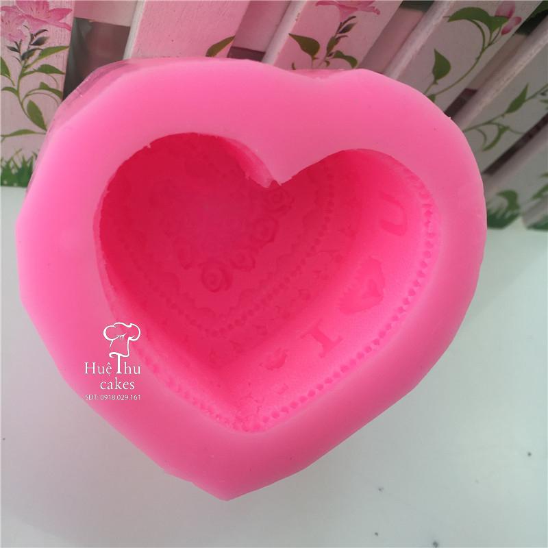 Khuôn silicon Trái Tim  làm bánh rau câu 3D, 4D