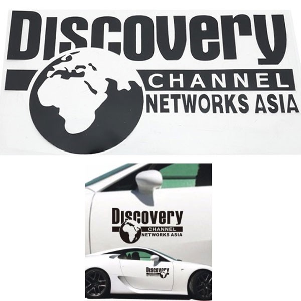 TEM DÁN DISCOVERY TRÊN Ô TÔ (1 BỘ 2 CHIẾC MÀU ĐEN )