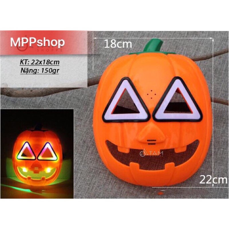 Mặt nạ bí Ngô đèn hoá trang cosplay haloween