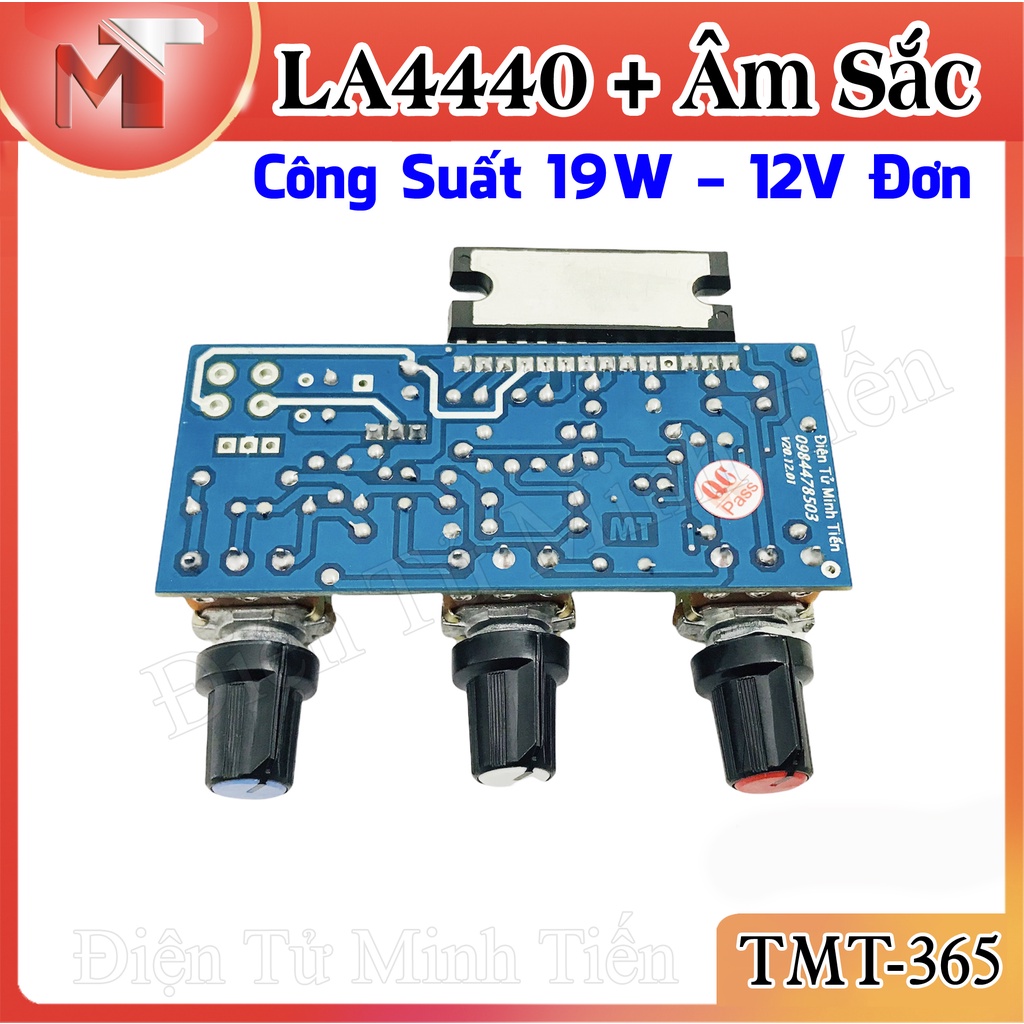 Mạch Công Suất LA4440 & Âm Sắc 5532 - 12V đơn