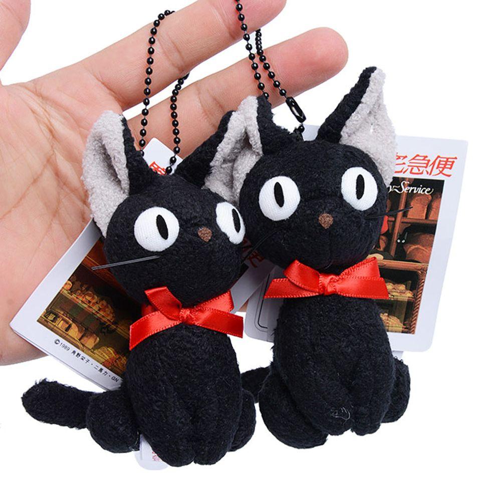 LILYES Búp Bê Mèo Đen Nhồi Bông Đáng Yêu Trang Trí Túi Xách / Móc Khóa / Điện Thoại