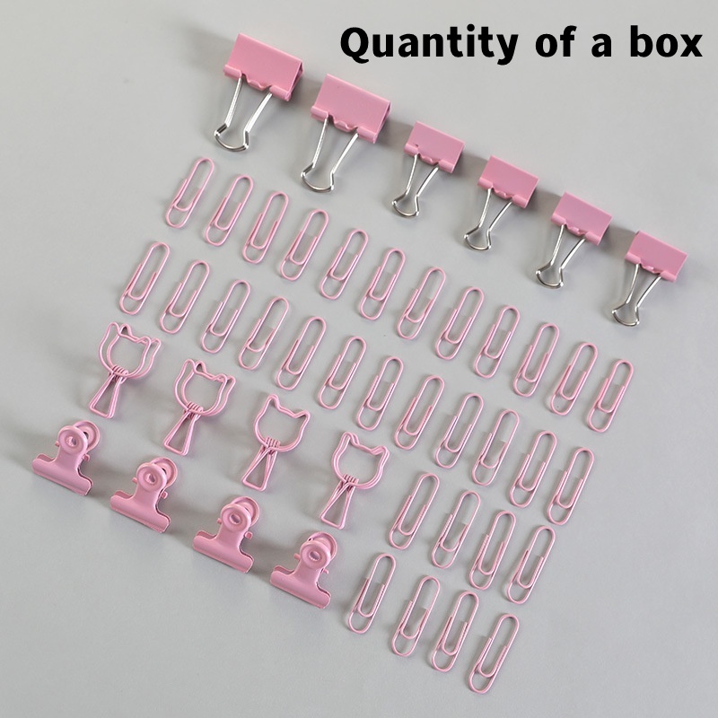 Bộ Kẹp Tài Liệu Kim Loại Mini Dễ Thương