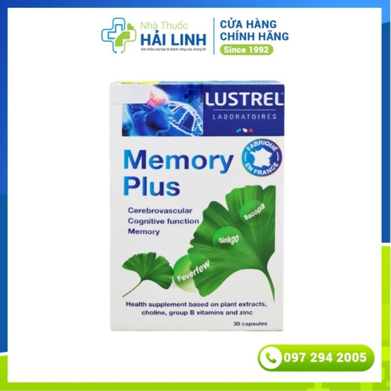 🔱  Bổ não Memory Plus - Tăng cường trí nhớ & tập trung - Nhập khẩu từ Pháp