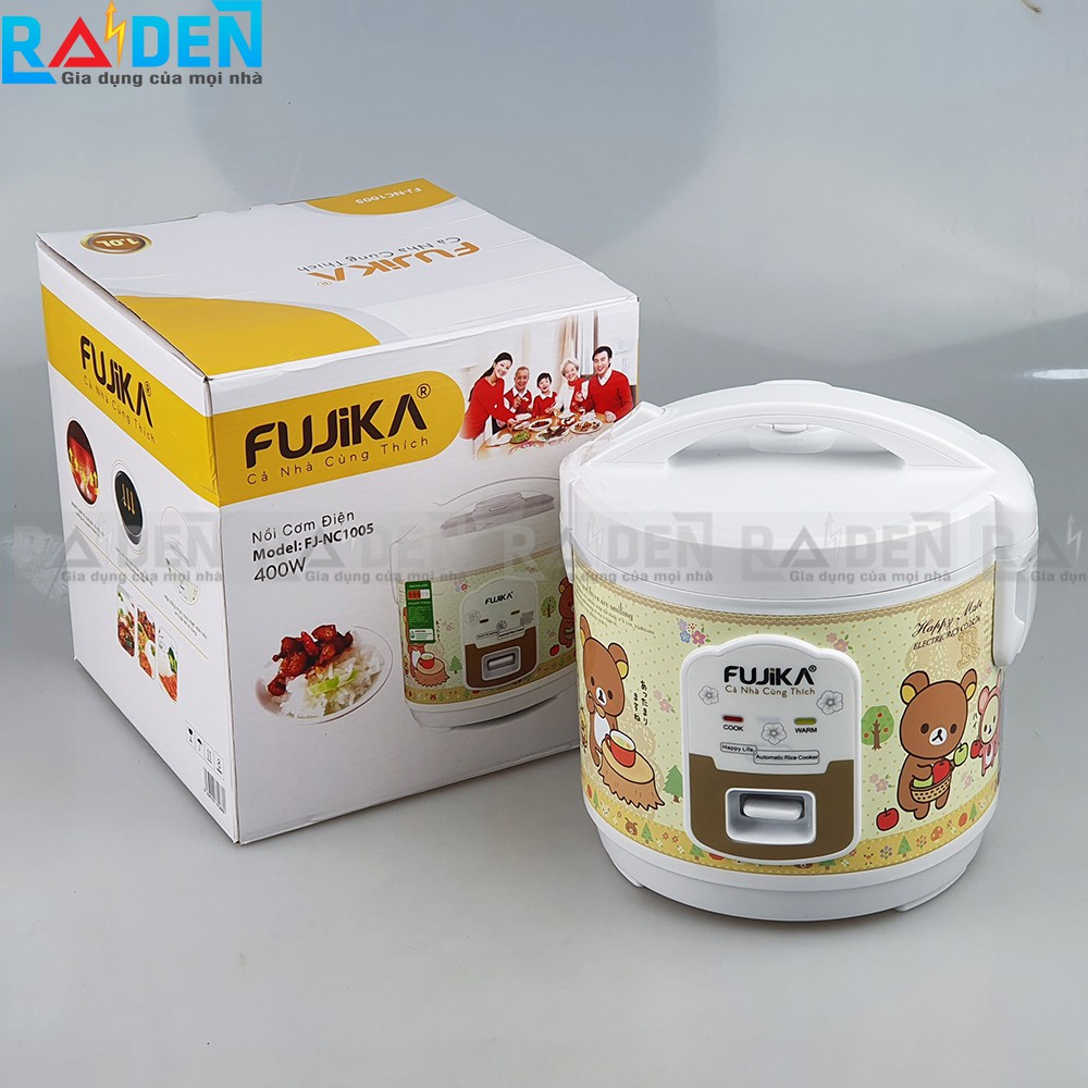 Nồi cơm điện nắp gài 1L Fujika FJ-CM10 dành cho 1 - 2 người ăn - Họa tiết ngẫu nhiên | BigBuy360 - bigbuy360.vn