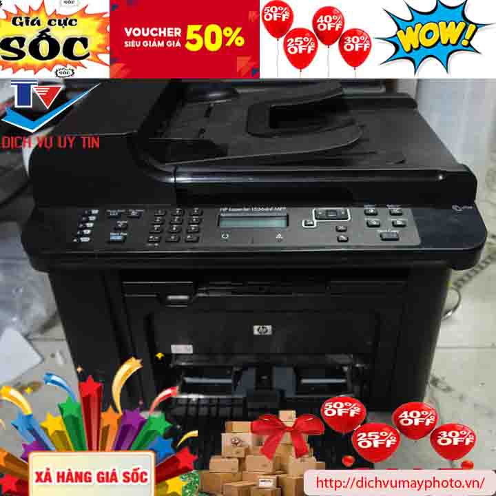 Máy in cũ đa năng HP 1536 DNF in đảo 2 mặt tự động in mạng và có copy nhiều tờ liên tục máy đẹp