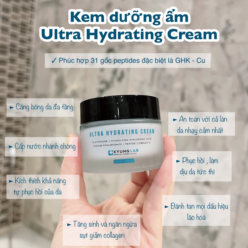 Kem dưỡng ẩm, khóa bóng phục hồi đa tầng cho mọi loại da KYUNG LAB ULTRA HYDRATING CREAM 50ml