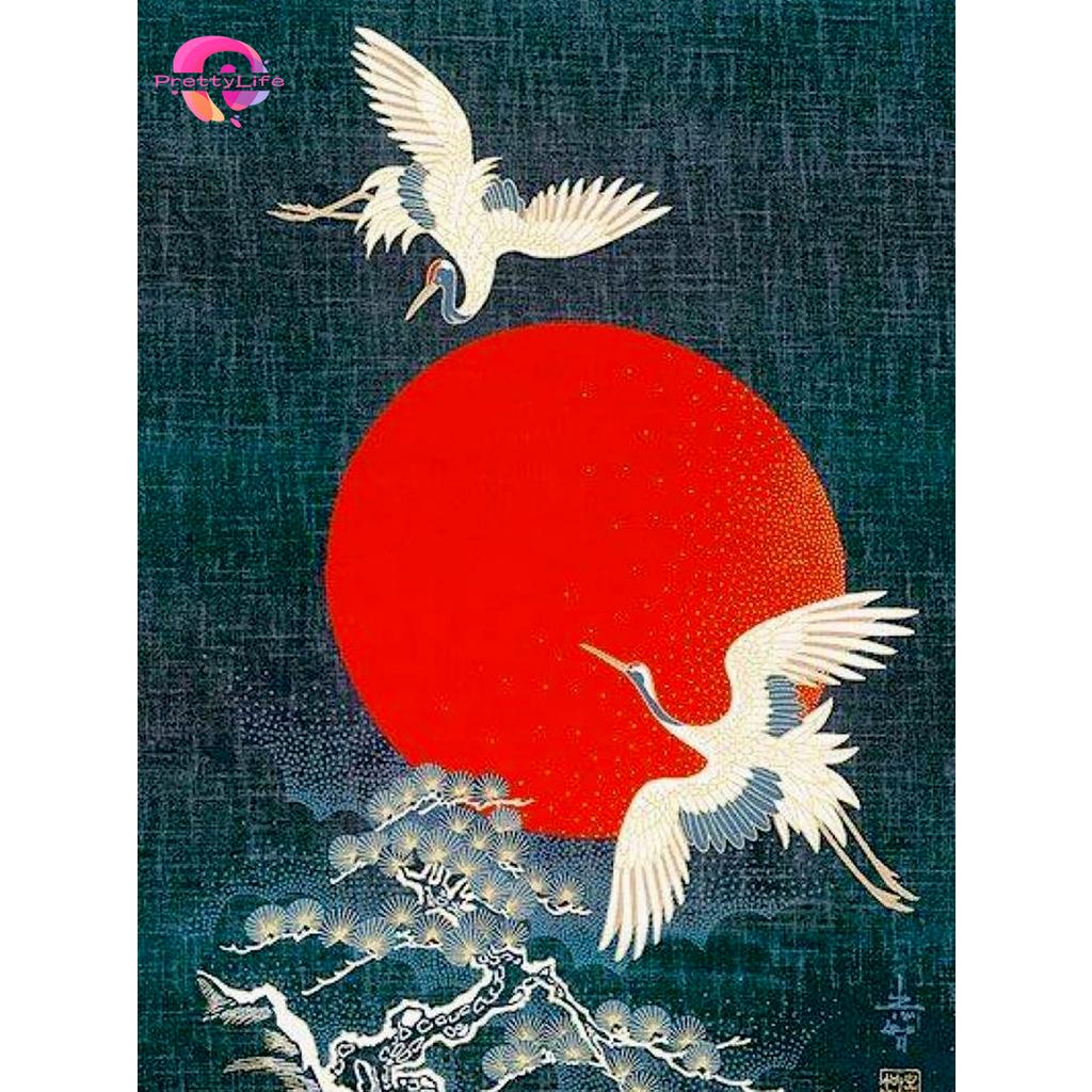 Bộ Tranh Đính Đá 5D Tự Làm Họa Tiết Động Vật 30x40cm Trang Trí Nhà Cửa