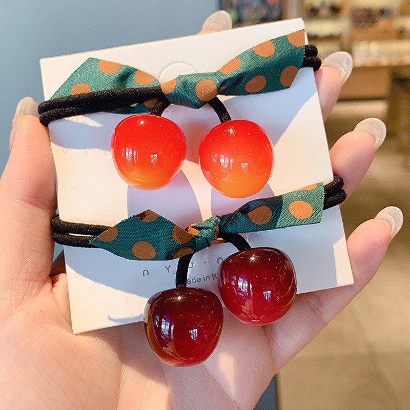 Cột Tóc Đính Quả Anh Đào Cherry (lẻ 1 cái)