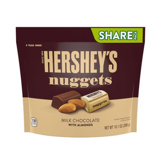 Socola hershey's vuông sữa hạnh nhân nhỏ - hershey's nuggets milk chocolate with almonds share pack