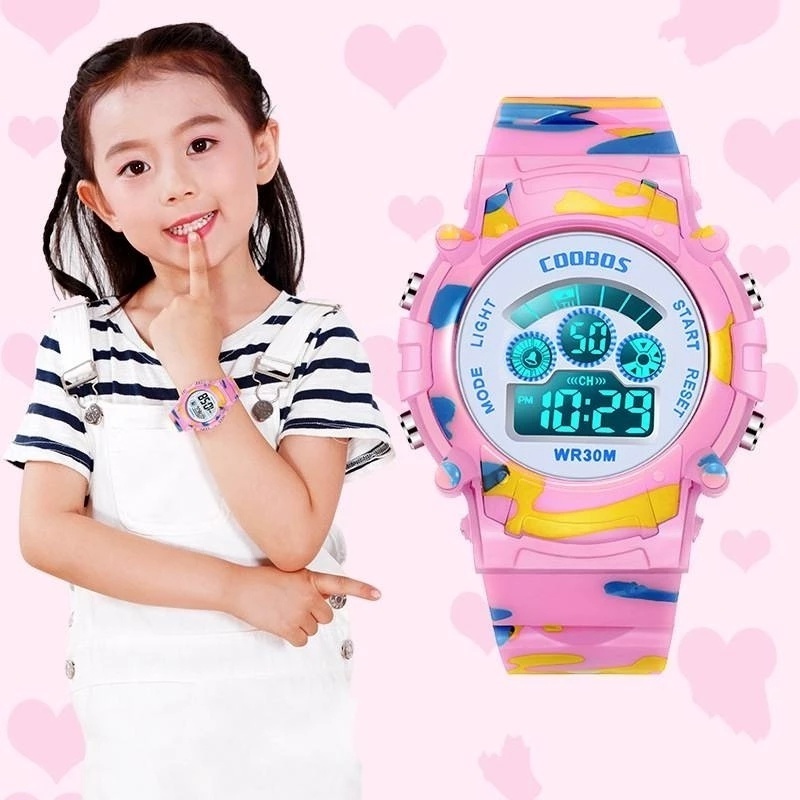 Đồng Hồ Điện Tử Dây Cao Su Silicone Chống Thấm Nước Đa Năng