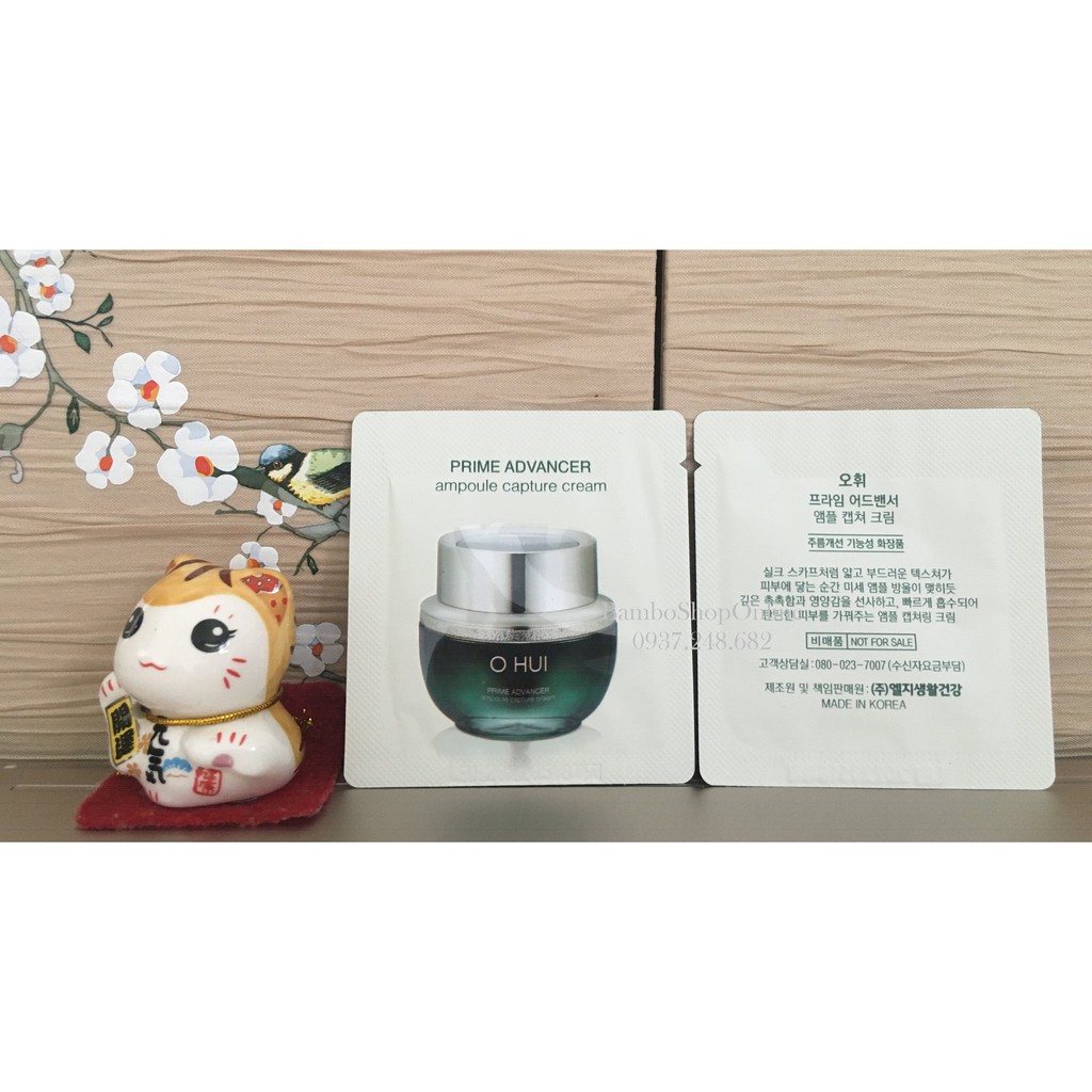 Sample Kem dưỡng chống lão hóa Ohui Prime Advancer Ampoule Capture Cream 1ml