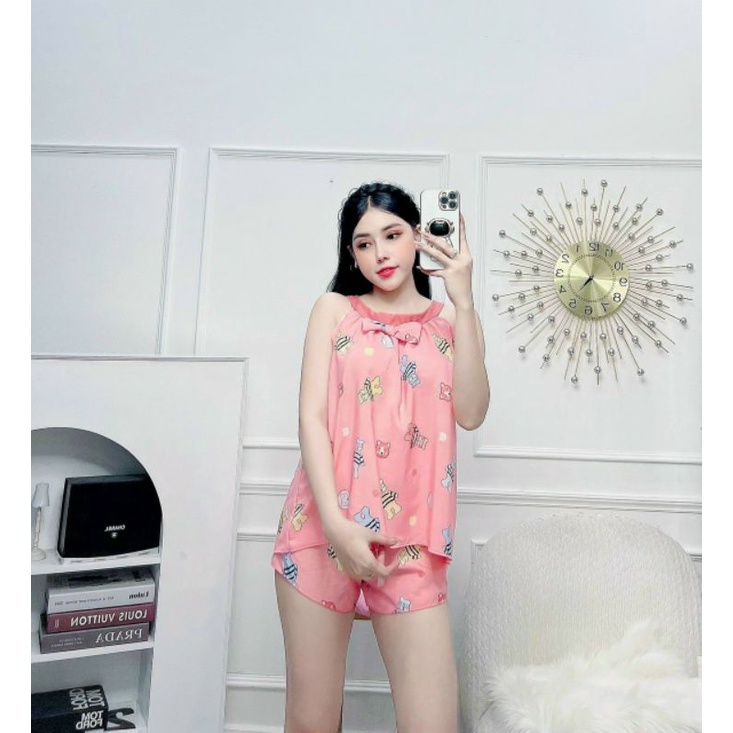 Đồ Bộ Yếm Lụa Nữ Dễ Thương