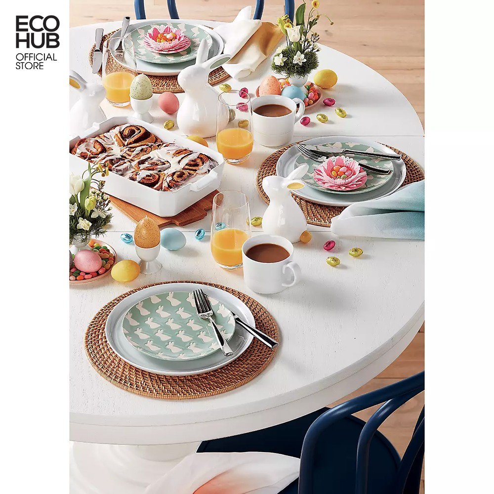 Lót đĩa ECOHUB Bằng Mây Guột bàn ăn (D35cm) Sang trọng (Artesia Natural Round Placemat) | EH014