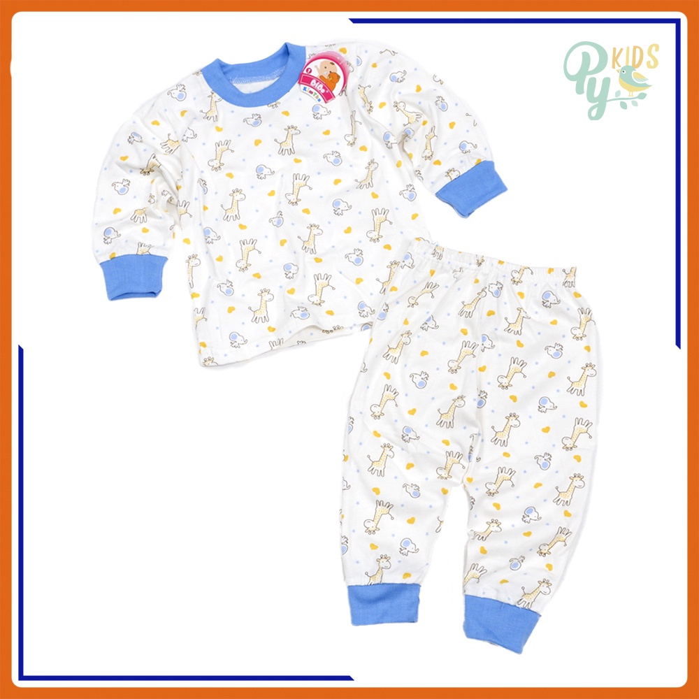 Đồ bộ tay dài cotton Bibo viền bo cổ—tay-chân cho bé size 6-20 kg