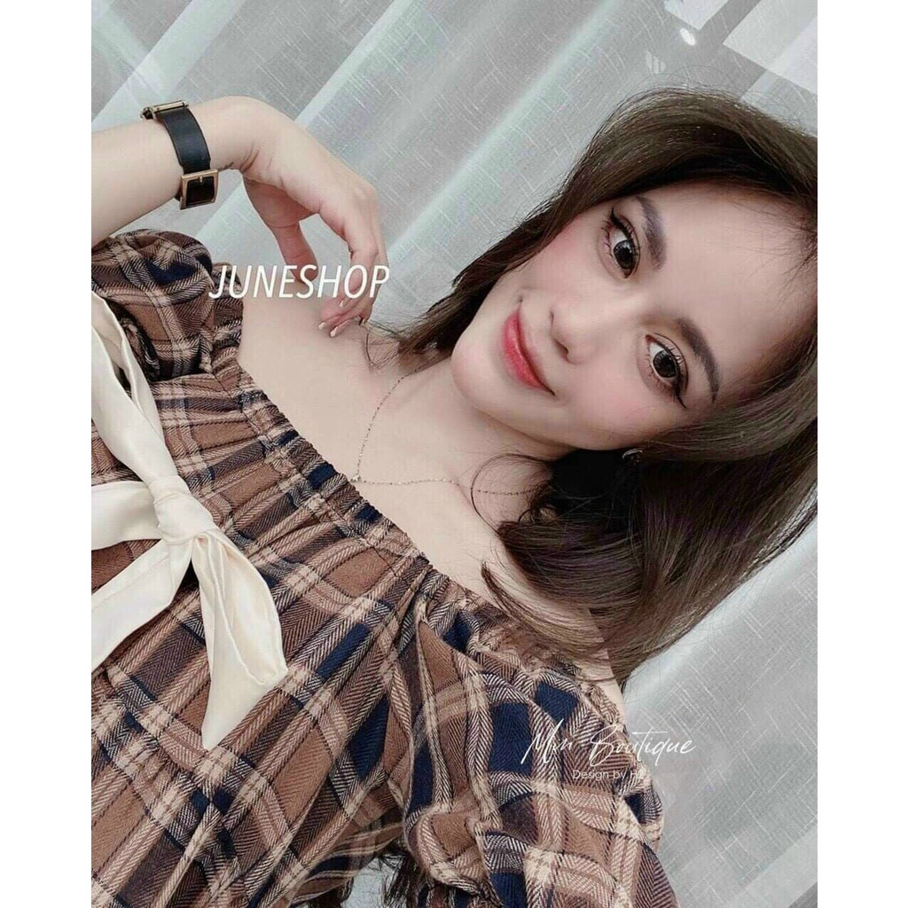 [Mẫu Mới]Đầm Nữ Kiểu Dáng Họa Tiết Dang Sọc Chất Liệu Kate Thời Thượng | BigBuy360 - bigbuy360.vn