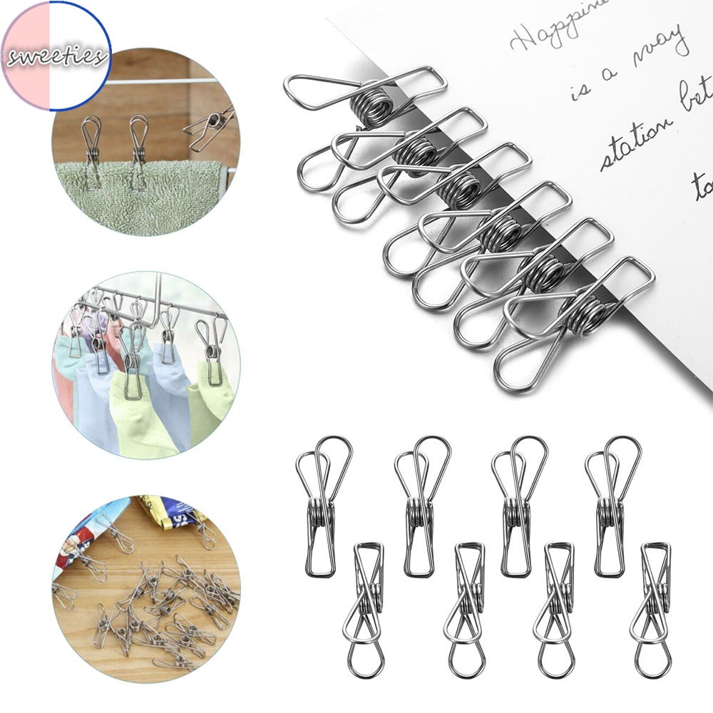 Set 20 / 40 Kẹp Phơi Quần Áo Bằng Thép Không Gỉ Tiện Dụng