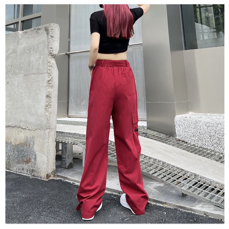 Quần Yếm Jean Dài Ống Rộng Phong Cách retro Thời Trang Cho Nữ